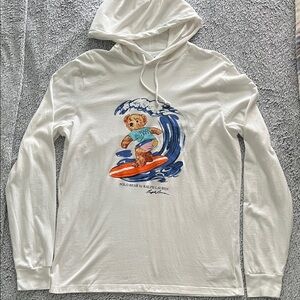 Iconic Polo Bear by Ralph Lauren Hoodie with Surfing Bear Graphic